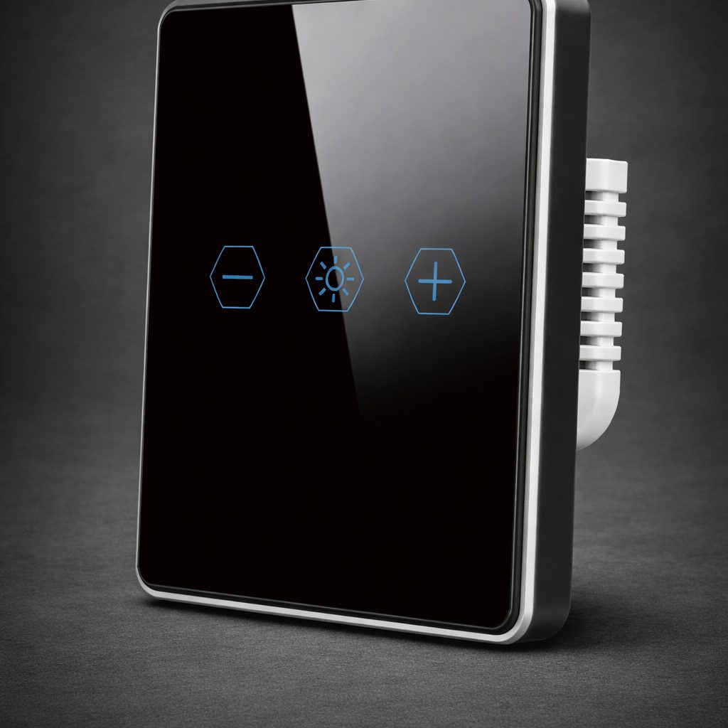 Flat Glass Zigbee Dimming Smart Wall Switch