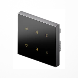 Nature Switch Scene Panel (6 Key)(Black AG Glass – Gray 3 way)