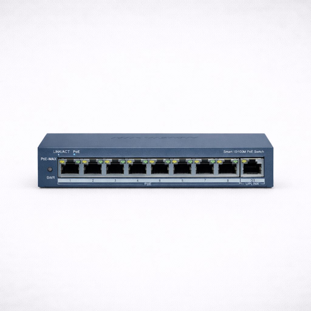 Hikvision 8-Port Fast Ethernet Smart PoE Switch