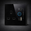 Zigbee UK Smart Socket 16A with Type-C (Black)